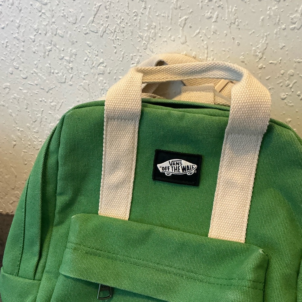 Vans Green Backpack with Cream Details - Picture 3 of 12